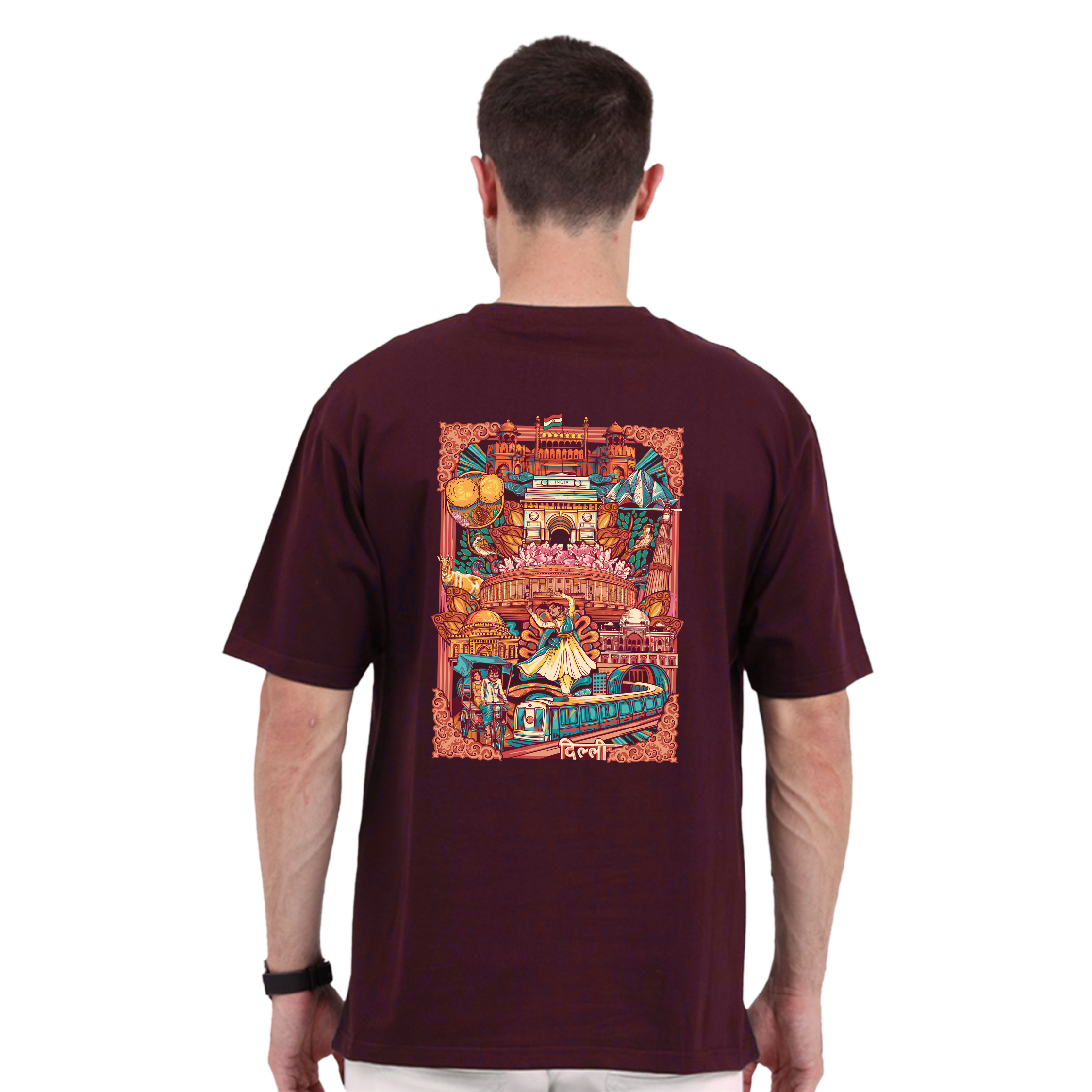 Delhi Frame Design Oversized T-Shirt