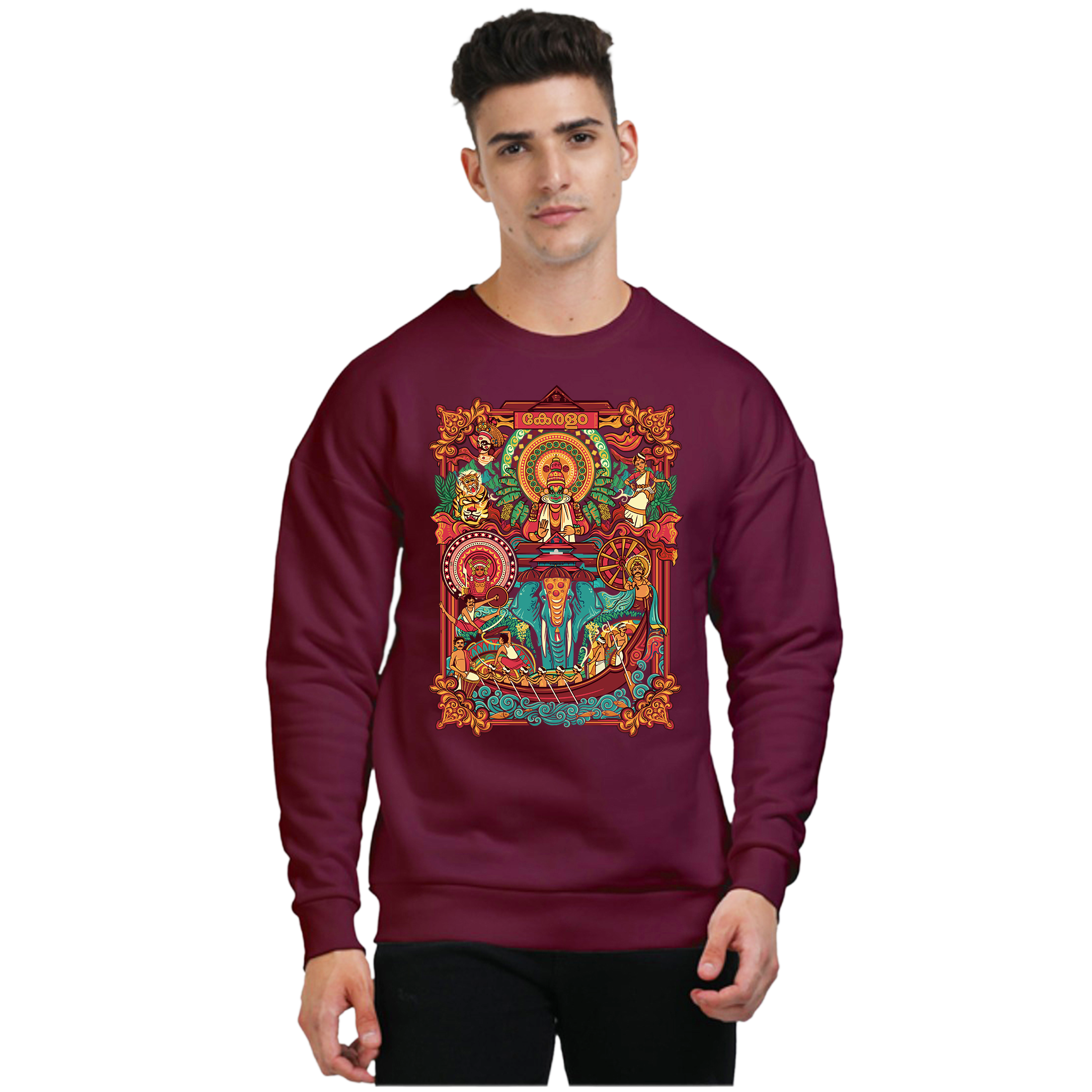 Kerala Frame Design Oversized Sweatshirt