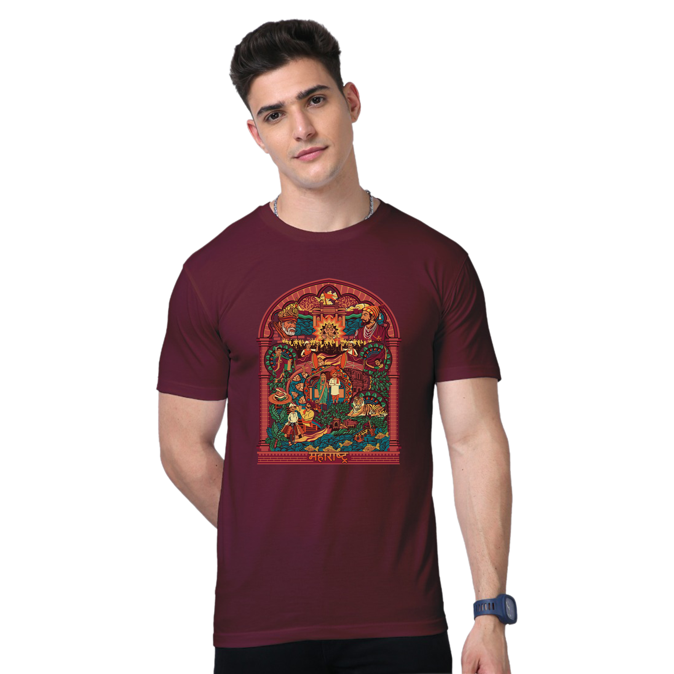 Maharashtra Frame Design Regular T-Shirt