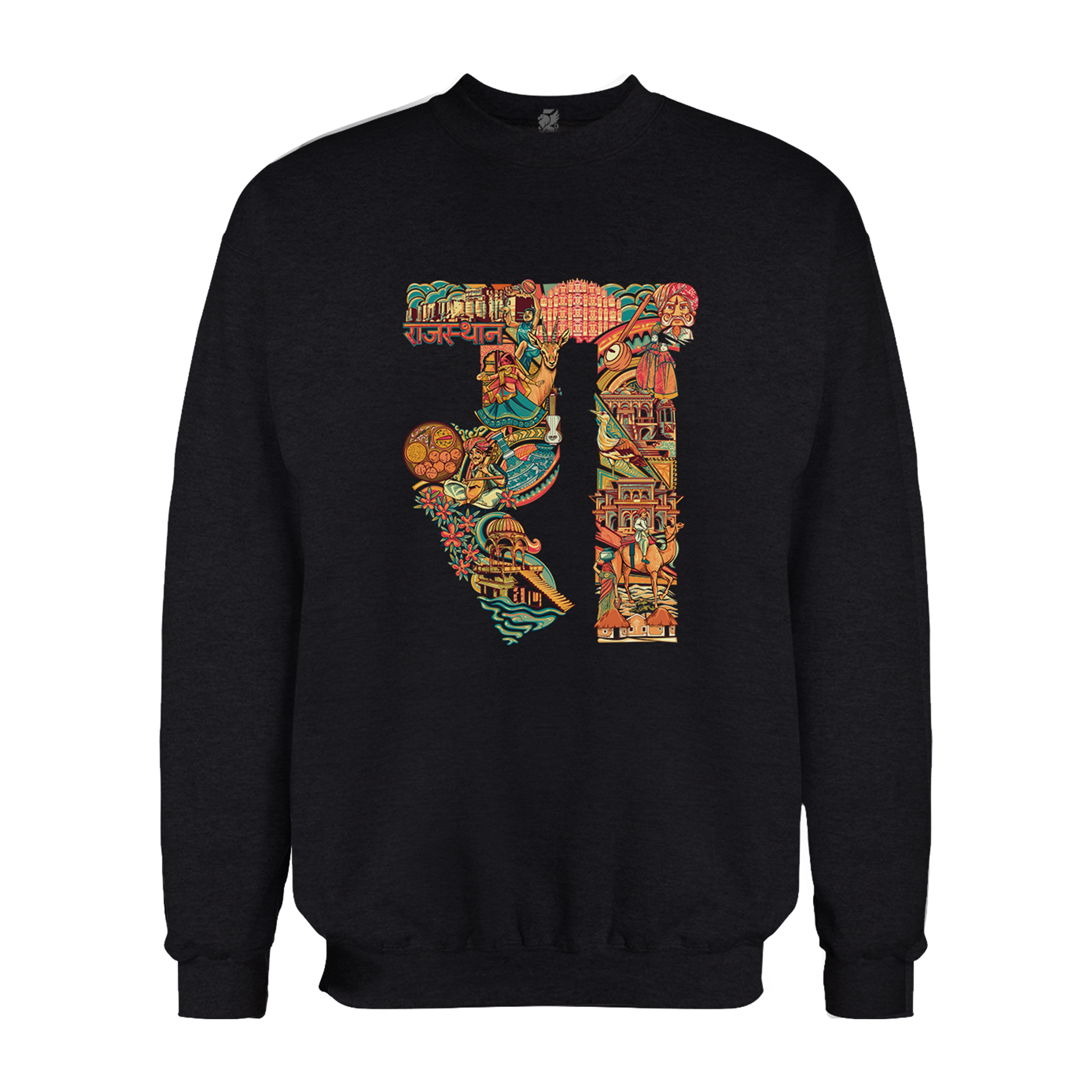 Rajasthan Text Design Regular Sweatshirt