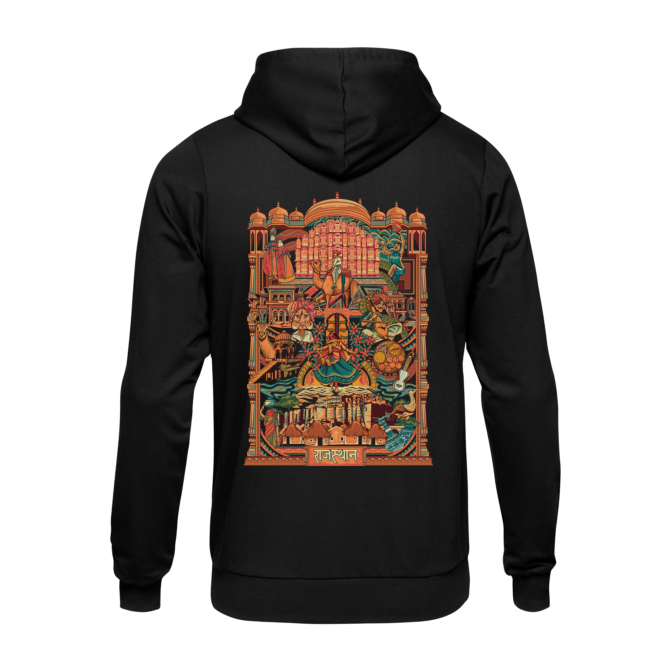 Rajasthan Frame Design Oversized Hoodie