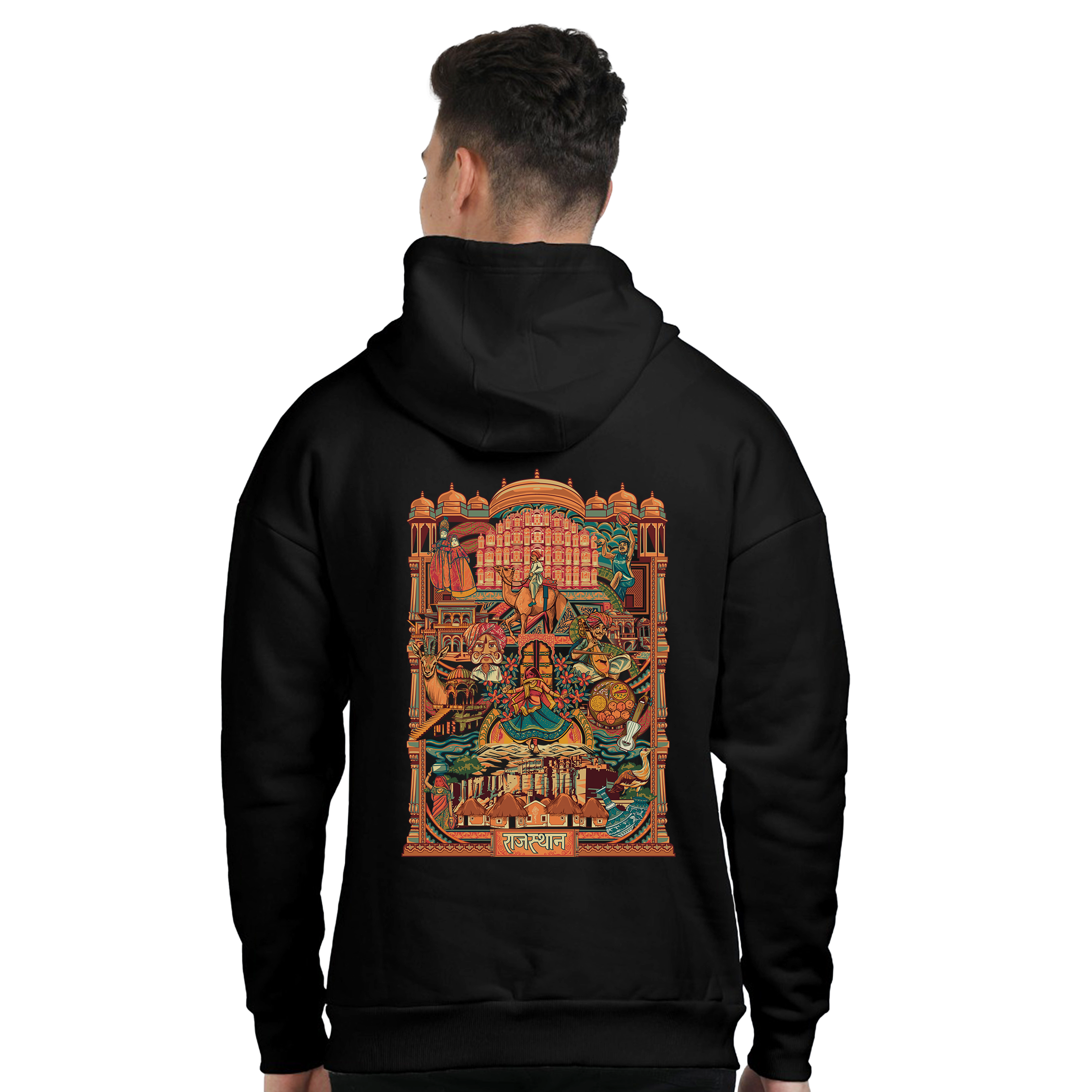 Rajasthan Frame Design Oversized Hoodie