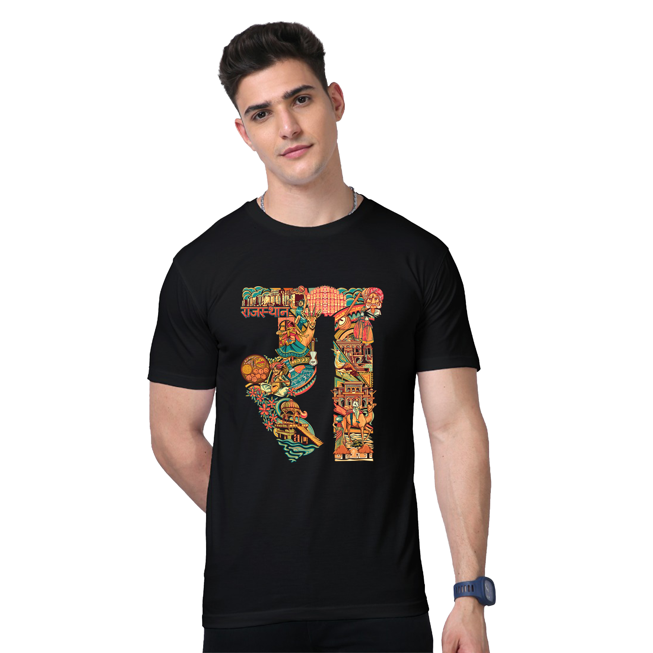 Rajasthan Text Design Regular T-Shirt